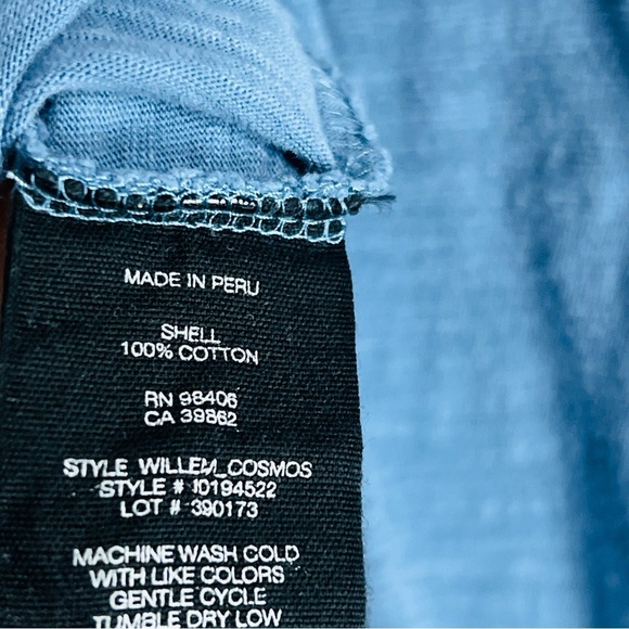 Theory Cosmos Blue Willem Casual Polo XL - Picture 5 of 6